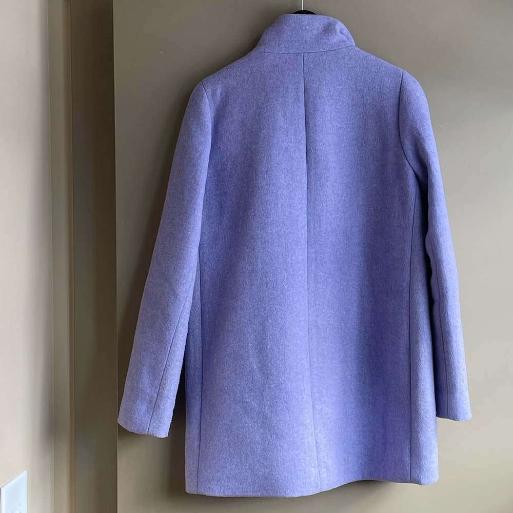 J. Crew Factory Cocoon Hyacinth Lilac Coat: Size 6 - Picture 4 of 7